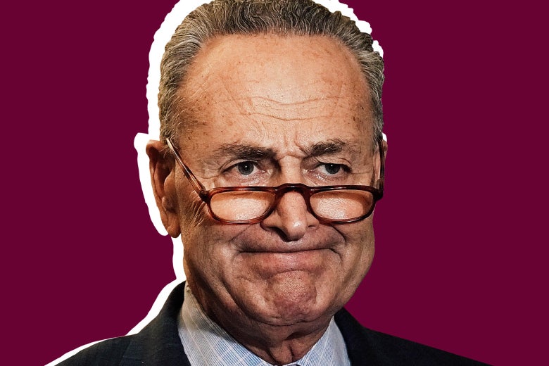 Chuck Schumer looking frustrated.
